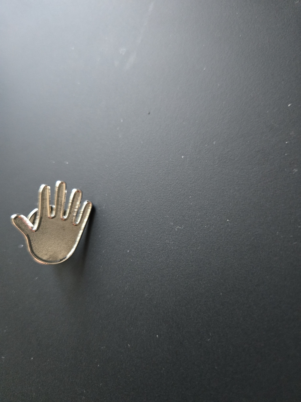 Silver Hand-Shaped Lapel Pin - Classic Accent